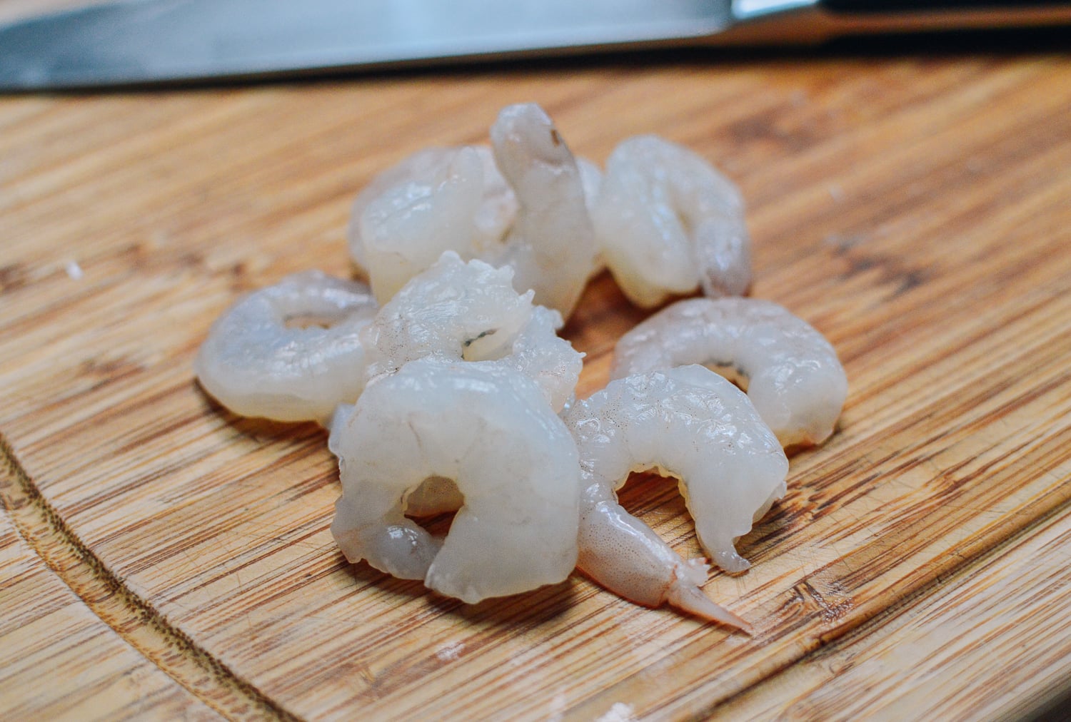 peeled and cleaned shrimp