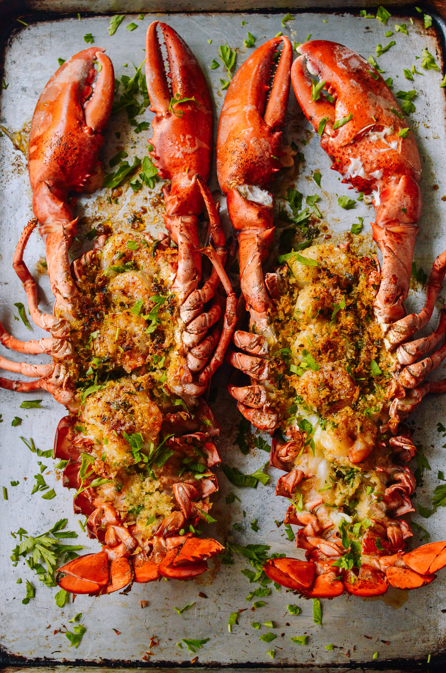 Baked Stuffed Lobster with Shrimp, by thewoksoflife.com