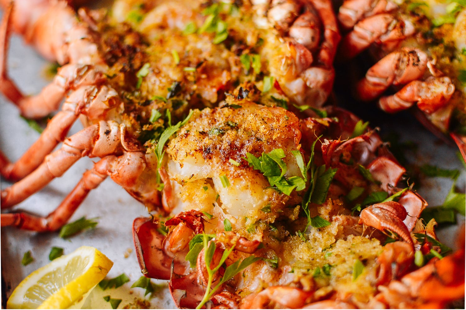 Baked Stuffed Lobster with Shrimp, by thewoksoflife.com