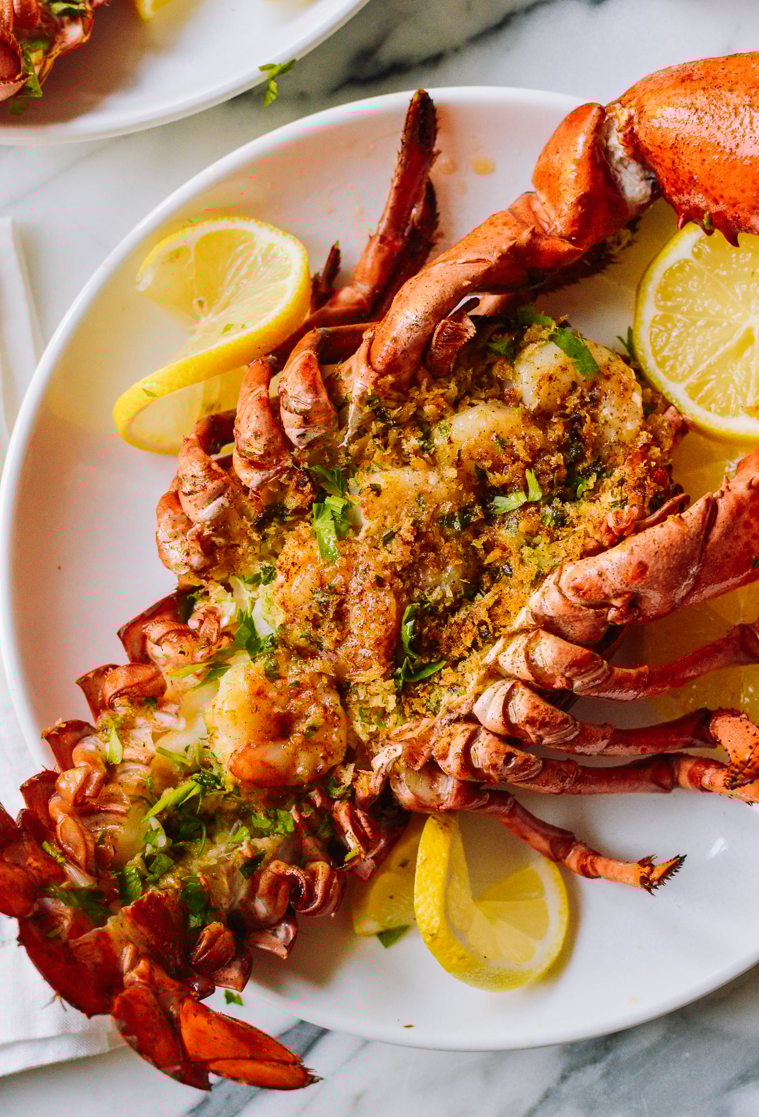 Baked Stuffed Lobster with Shrimp, by thewoksoflife.com