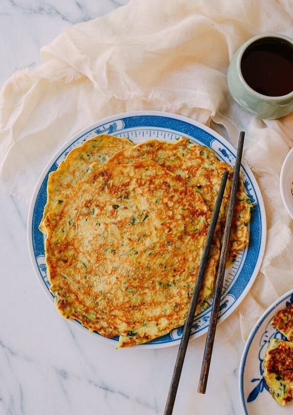 Chinese Zucchini Pancakes, by thewoksoflife.com