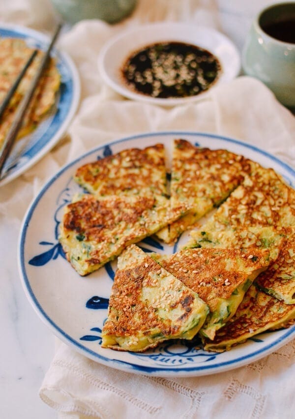 Chinese Zucchini Pancakes, by thewoksoflife.com