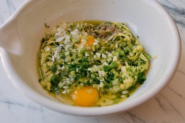 Chinese Zucchini Pancakes, by thewoksoflife.com