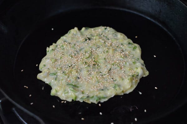 Chinese Zucchini Pancakes, by thewoksoflife.com