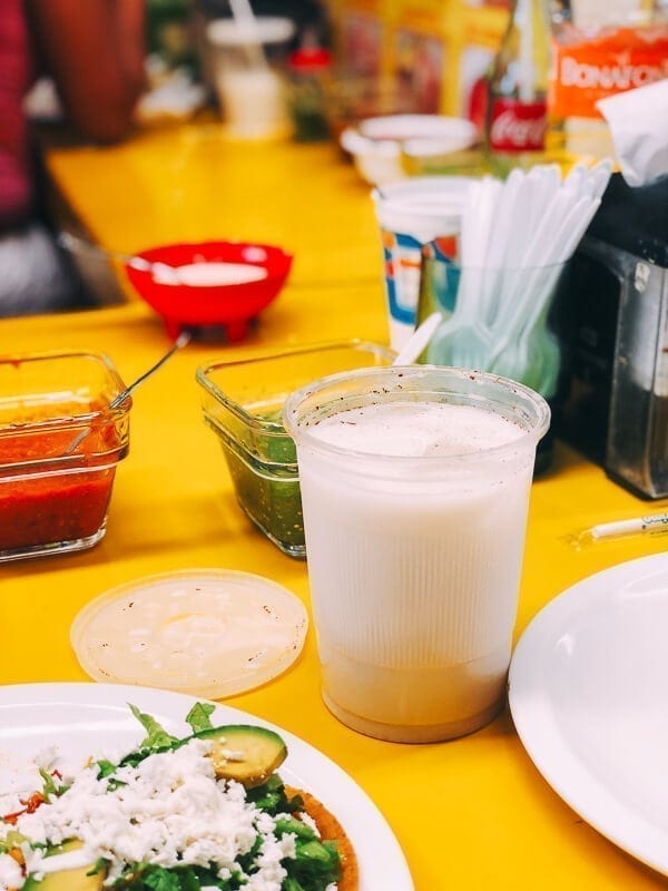 Tostadas Coyoacan Horchata