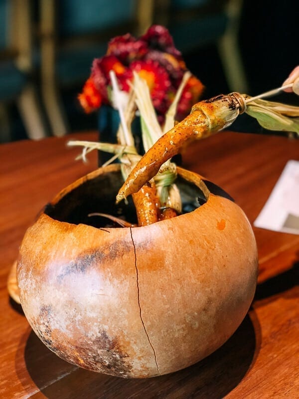 Pujol baby corn with ant mayonnaise