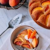 Peach Cake, by thewoksoflife.com