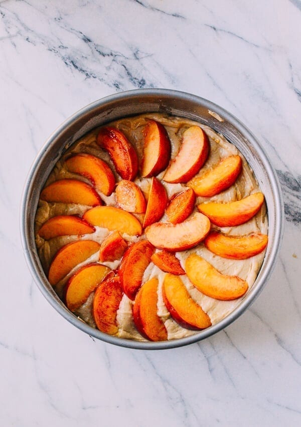 Peach Cake, by thewoksoflife.com