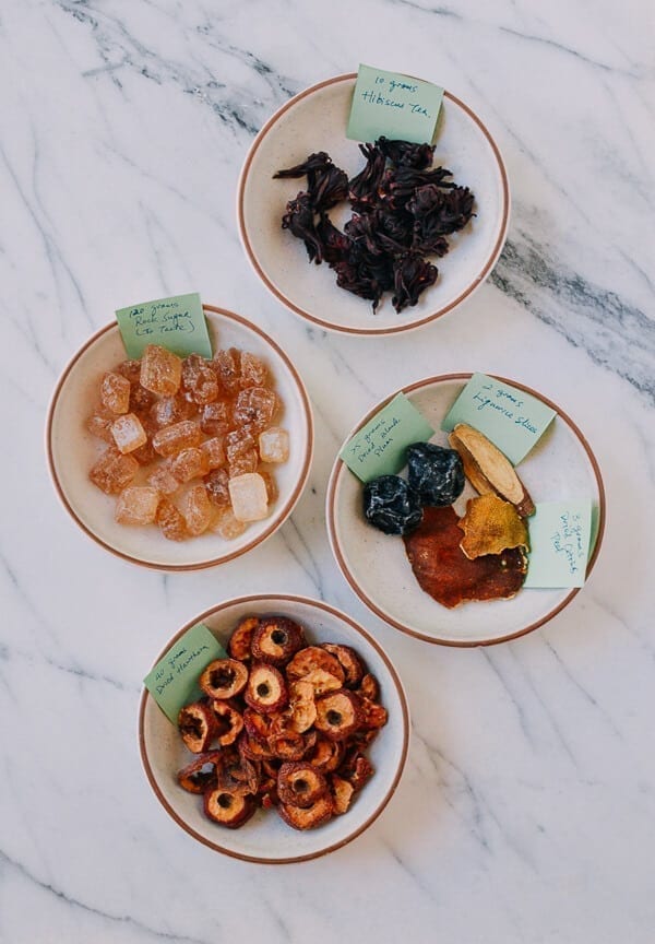 Sour Plum Drink (Suan Mei Tang - 酸梅汤), by thewoksoflife.com