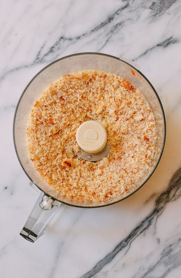 Spaghetti with Breadcrumbs & Anchovies, by thewoksoflife.com