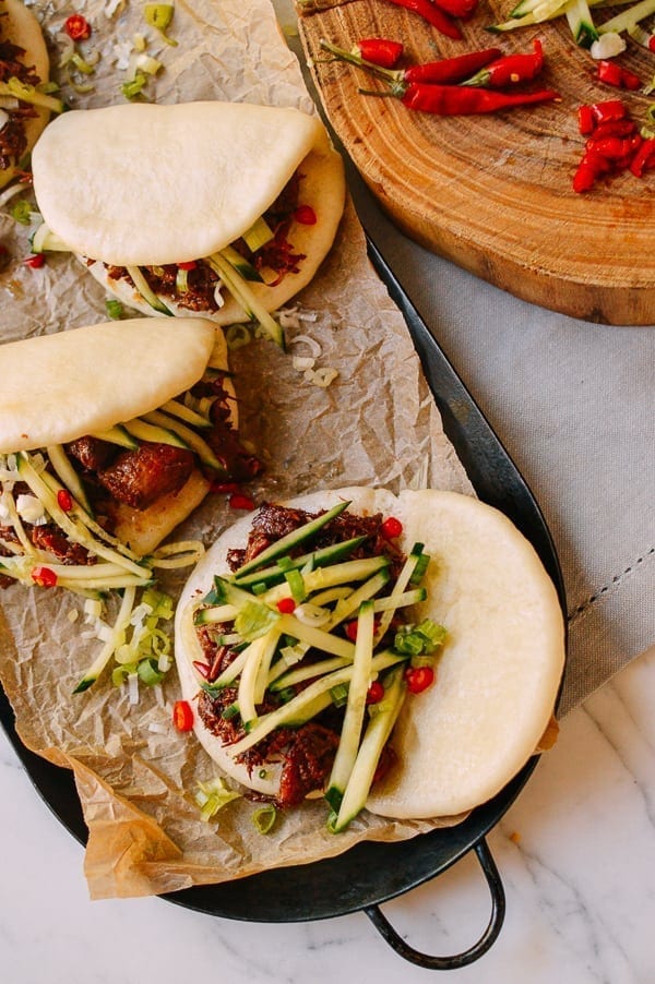 Instant Pot Braised Pork Buns, by thewoksoflife.com