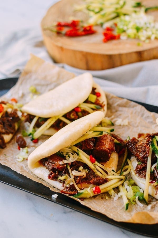 Instant Pot Braised Pork Buns, by thewoksoflife.com