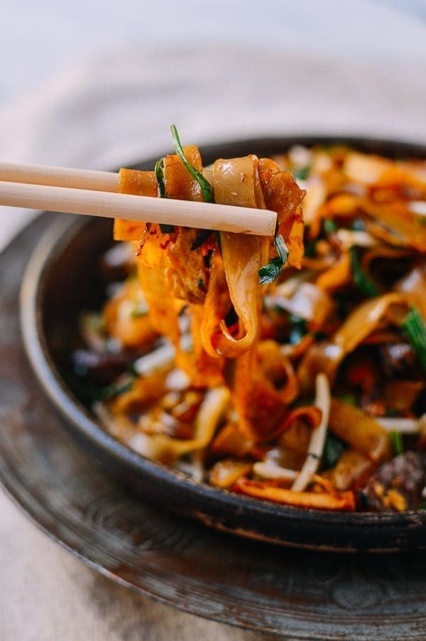 Char Kway Teow Stir-fried Rice Noodles, by thewoksoflife.com