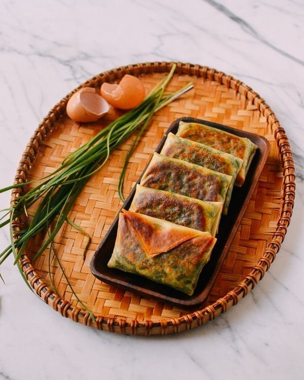 Chinese Garlic Chive "Boxes," by thewoksoflife.com