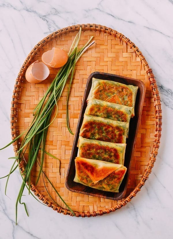 Chinese Garlic Chive "Boxes," by thewoksoflife.com