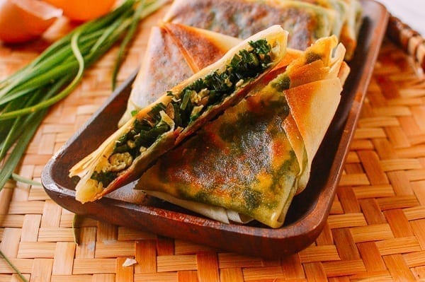 Chinese Garlic Chive "Boxes," by thewoksoflife.com