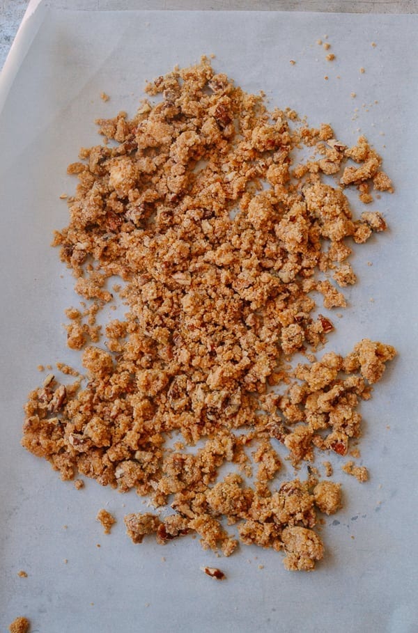 Grilled Peach Crisps with Yogurt, by thewoksoflife.com