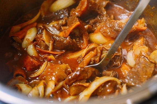 Instant Pot Braised Curry Beef, by thewoksoflife.com