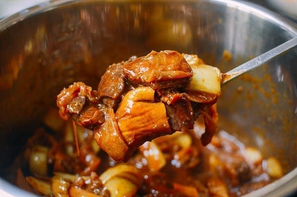 Instant Pot Braised Curry Beef, by thewoksoflife.com