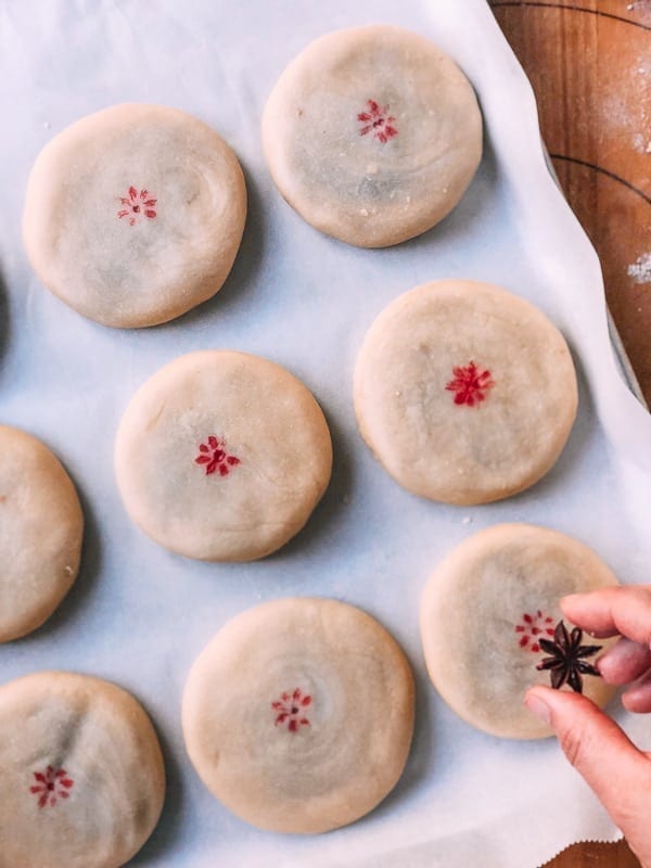 Su-Style Red Bean Mooncakes, by thewoksoflife.com