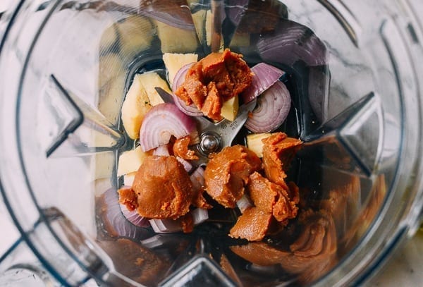 Steak Bites with Miso Ginger Dressing, by thewoksoflife.com