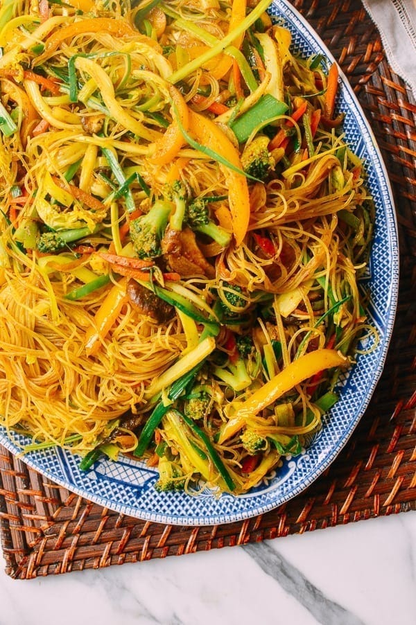 Vegetarian Singapore Noodles, by thewoksoflife.com