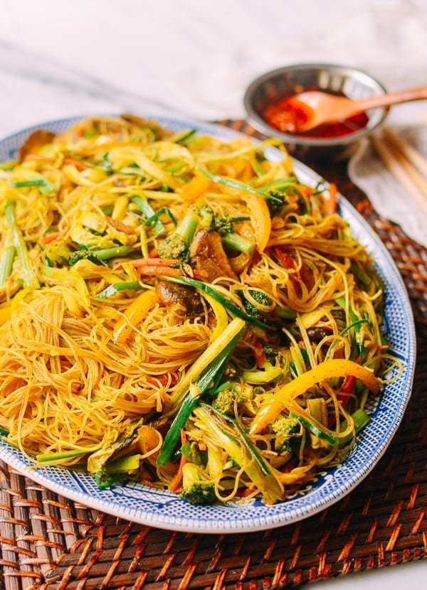 Vegetarian Singapore Noodles, by thewoksoflife.com