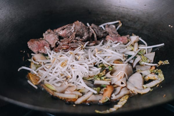 Saucy Beef Chow Ho Fun Noodles, by thewoksoflife.com