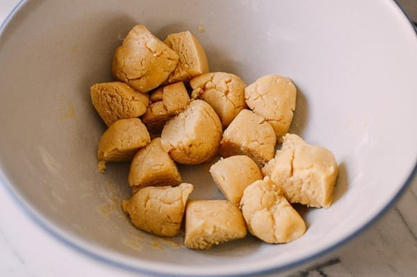 Chinese Pineapple Buns with Roast Pork Filling, by thewoksoflife.com