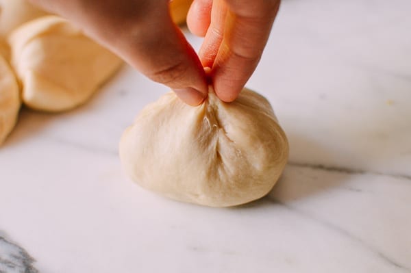Chinese Pineapple Buns with Roast Pork Filling, by thewoksoflife.com