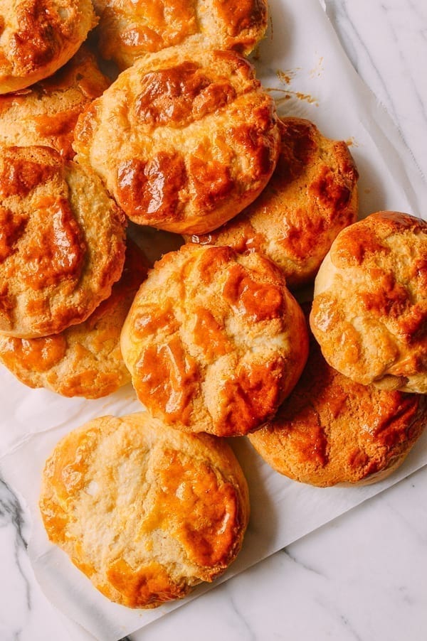 Chinese Pineapple Buns with Roast Pork Filling