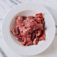 Velveted beef for stir-frying