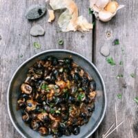Cantonese-Style Periwinkle Snails in Black Bean Sauce, by thewoksoflife.com