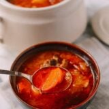 Shanghai-Style Red Vegetable Soup (罗宋汤 - Luo Song Tang), by thewoksoflife.com