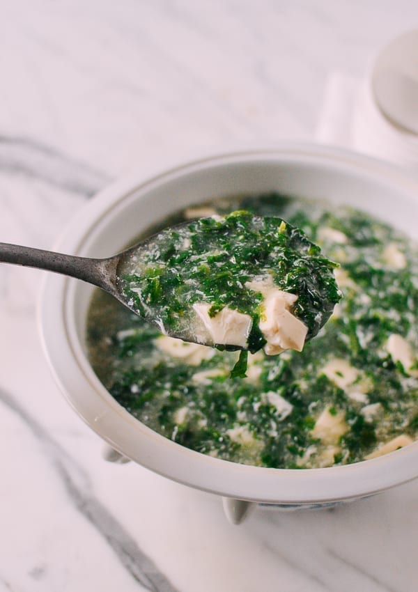 Shepherd’s Purse Tofu Soup, by thewoksoflife.com