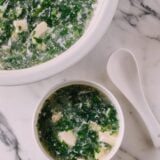 Shepherd's Purse Tofu Soup, by thewoksoflife.com