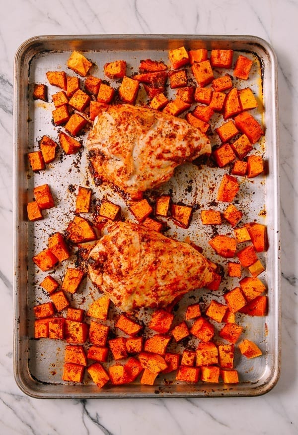 Thai Chicken Salad with Red Curry Butternut Squash, by thewoksoflife.com