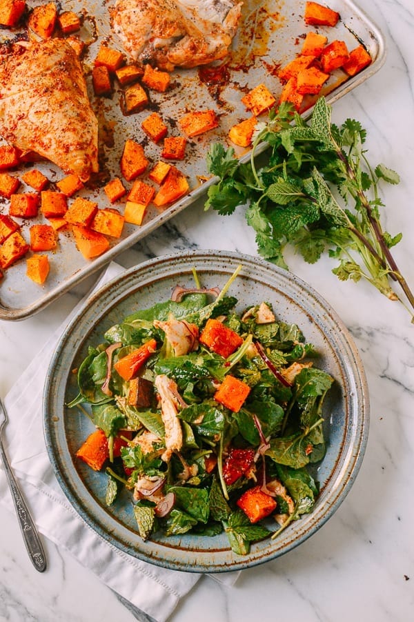 Thai Chicken Salad with Red Curry Butternut Squash, by thewoksoflife.com