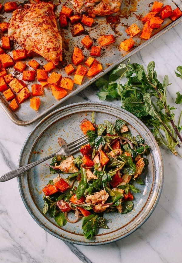 Thai Chicken Salad with Red Curry Butternut Squash, by thewoksoflife.com