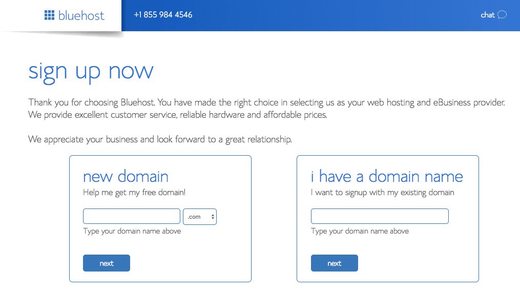Choose Domain