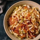 Stir Fried Cabbage with Glass Noodles, by thewoksoflife.com