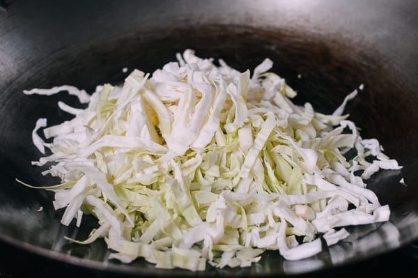 Stir Fried Cabbage with Glass Noodles, by thewoksoflife.com