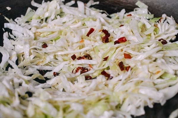 Stir Fried Cabbage with Glass Noodles, by thewoksoflife.com