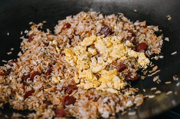 Chinese Sausage Fried Rice (Lop Cheung Chow Fan), by thewoksoflife.com