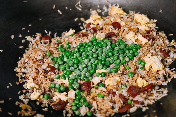 Chinese Sausage Fried Rice (Lop Cheung Chow Fan), by thewoksoflife.com