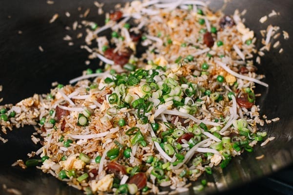 Chinese Sausage Fried Rice (Lop Cheung Chow Fan), by thewoksoflife.com