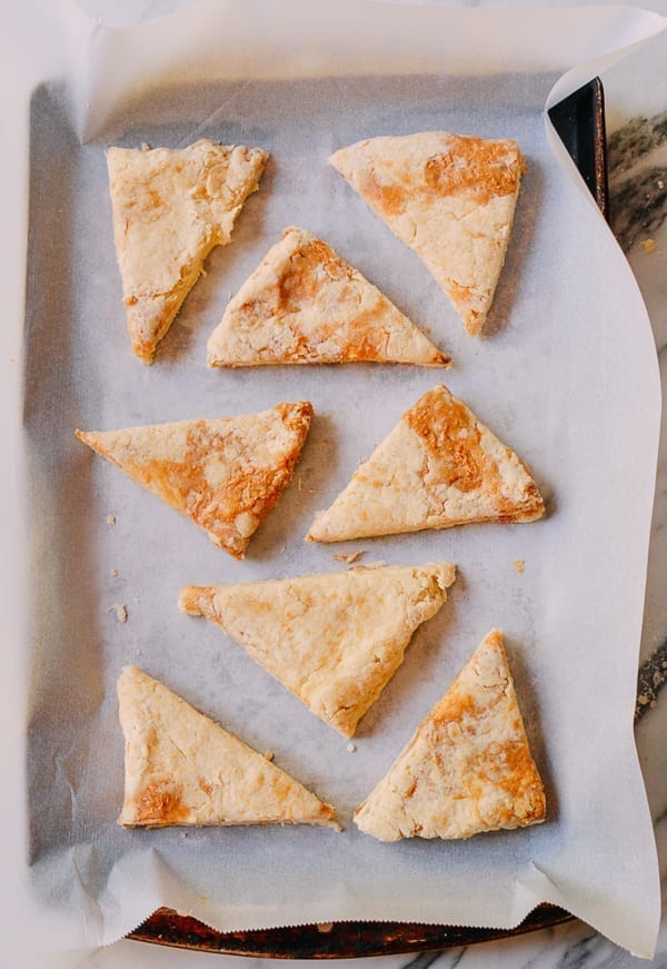 Peanut Butter & Jelly Scones, by thewoksoflife.com