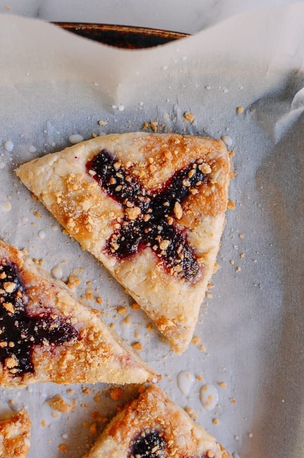 Peanut Butter & Jelly Scones, by thewoksoflife.com