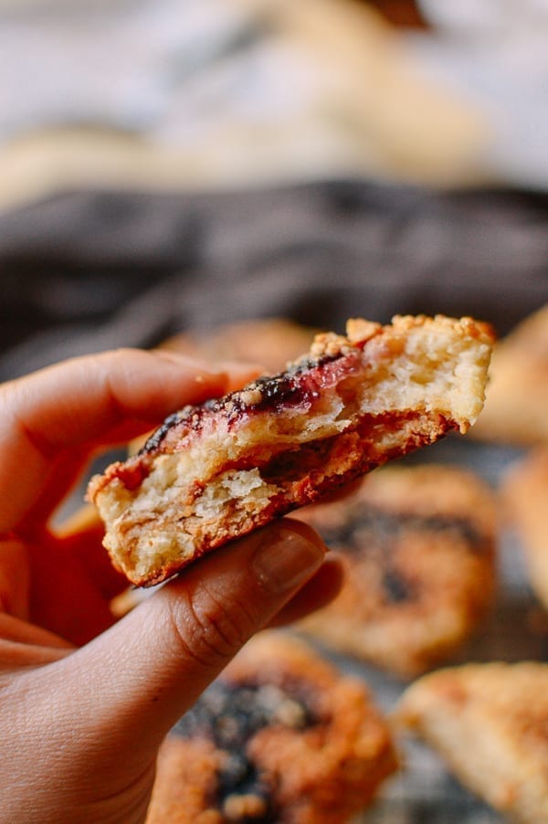 Peanut Butter & Jelly Scones, by thewoksoflife.com