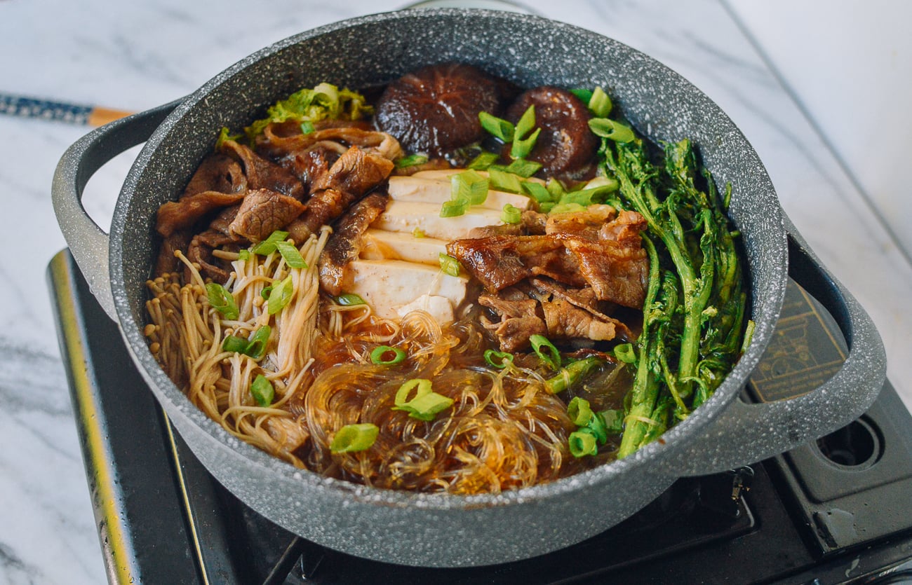 sukiyaki in pan